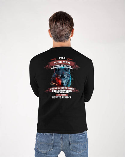 JUNE - KNOW HOW TO RESPECT - BIRTHDAY T-SHIRT FOR MEN - NTTD06 (SKU12-162-06)