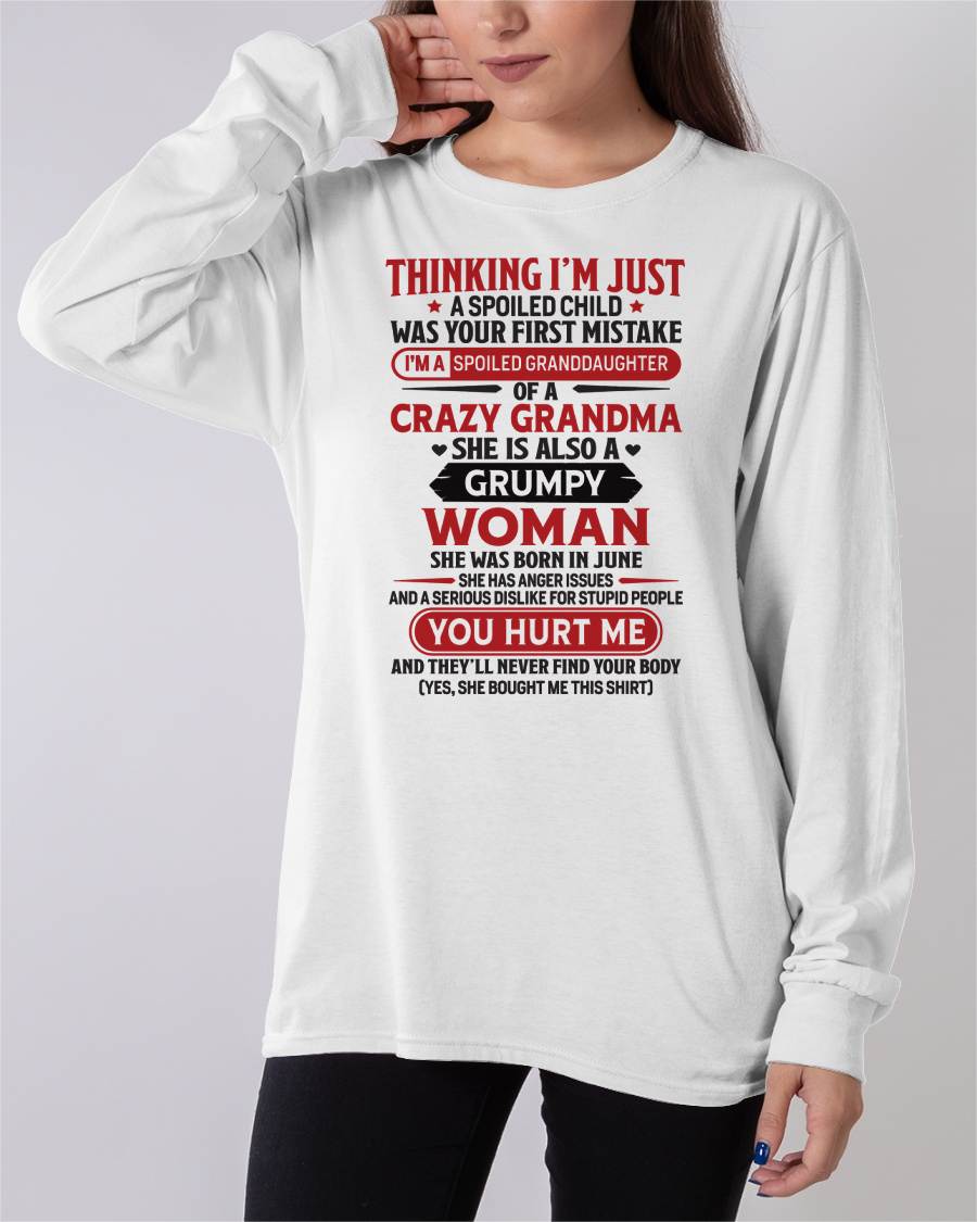 JUNE - TO MY GRANDDAUGHTER - SPOILED GRANDDAUGHTER - GIFT FROM GRANDMA - tw0706 (SKU10-117-06)