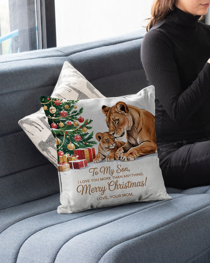 TO MY SON - CHRISTMAS PILLOW – PERFECT GIFT FROM MOM