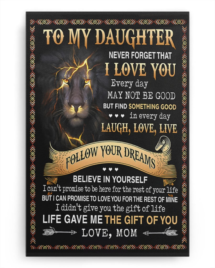 CANVAS FOR DAUGHTER - BEST GIFT FROM MOM - TW07-00 (SKU2604-150)