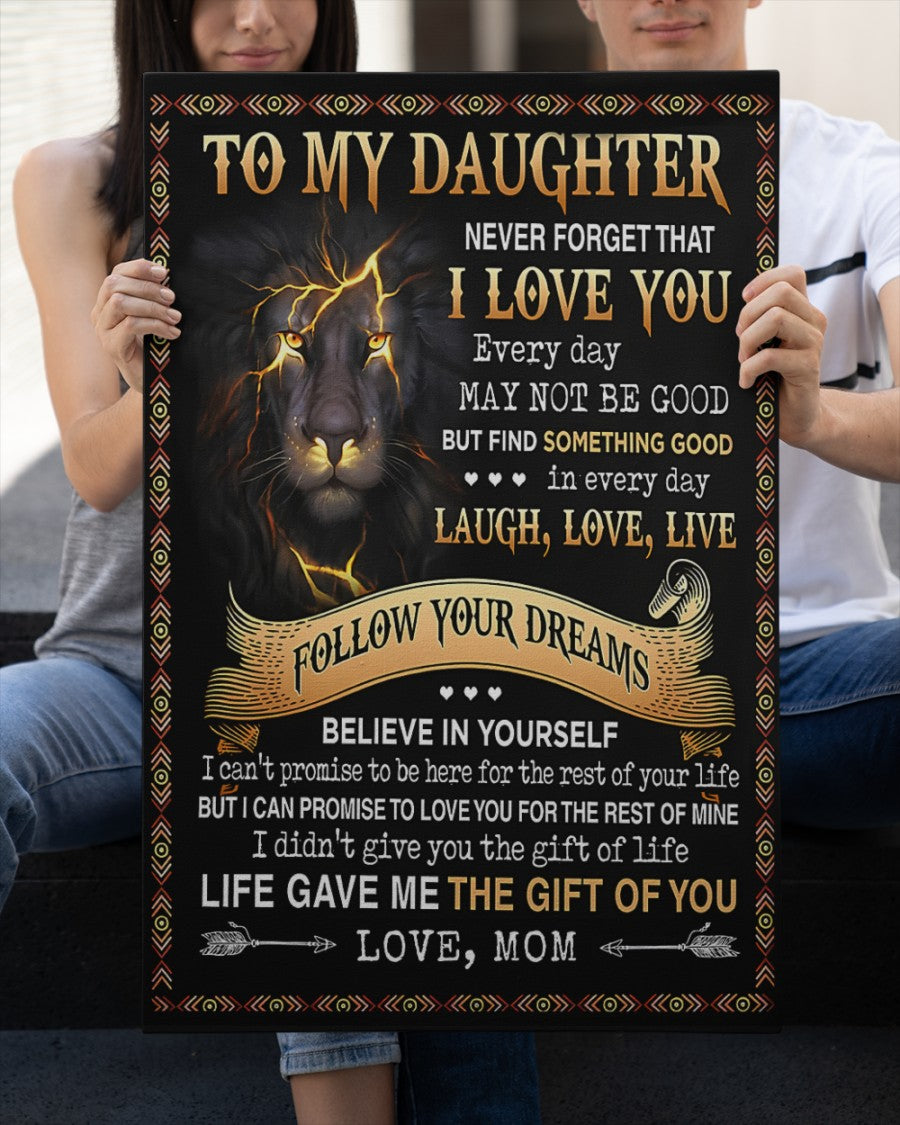 CANVAS FOR DAUGHTER - BEST GIFT FROM MOM - TW07-00 (SKU2604-150)