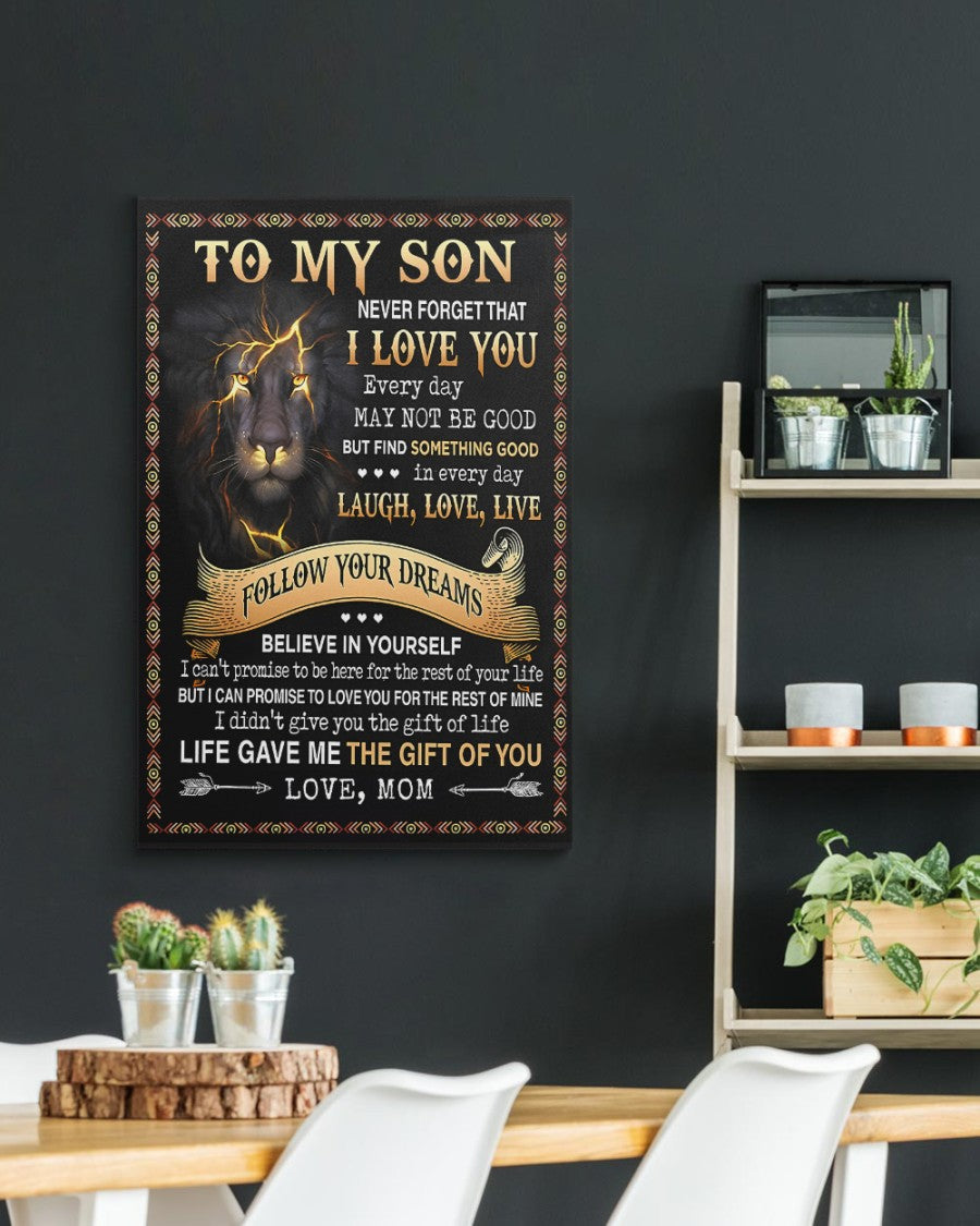 CANVAS FOR SON - BEST GIFT FROM MOM - TW07-00 (SKU2604-152)