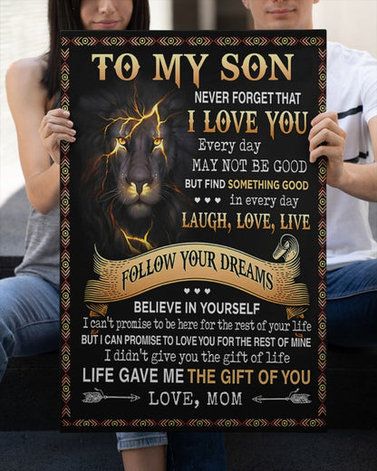 CANVAS FOR SON - BEST GIFT FROM MOM - TW07-00 (SKU2604-152)