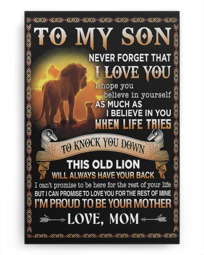 CANVAS FOR SON - BEST GIFT FROM MOM - TW07-00 (SKU2604-149)