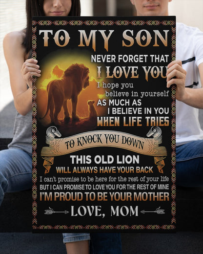 CANVAS FOR SON - BEST GIFT FROM MOM - TW07-00 (SKU2604-149)