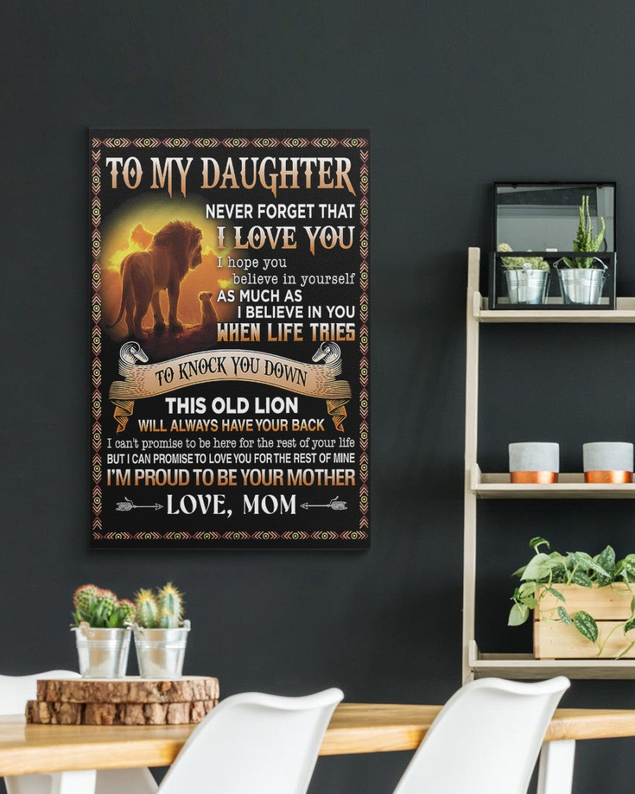 CANVAS FOR DAUGHTER - BEST GIFT FROM MOM - TW07-00 (SKU2604-151)