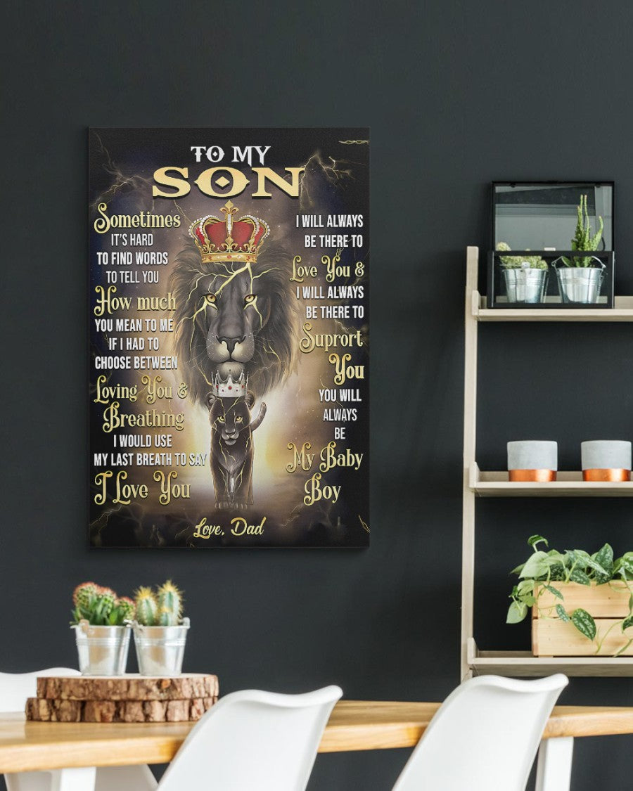 CANVAS FOR SON - BEST GIFT FROM DAD - TW07-00 (SKU2604-139)