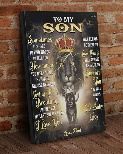 CANVAS FOR SON - BEST GIFT FROM DAD - TW07-00 (SKU2604-139)