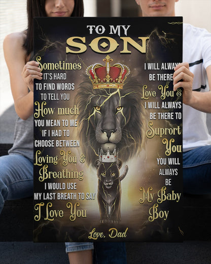 CANVAS FOR SON - BEST GIFT FROM DAD - TW07-00 (SKU2604-139)