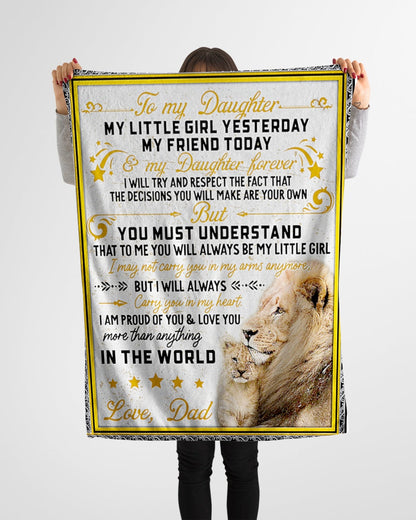 Special gift for your daughter blanket - from Dad