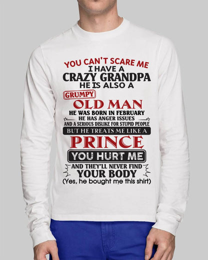 February – You Can’t Scare Me I Have A Crazy Grandpa – Gift For Grandson And Granddaughter From Grandpa – tw0702 (SKU10-186-02)