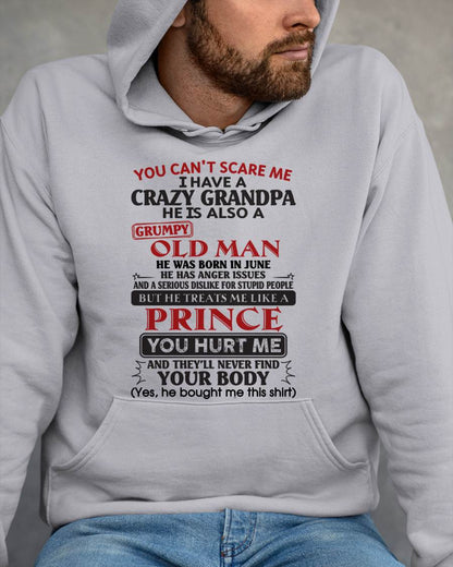 June – You Can’t Scare Me I Have A Crazy Grandpa – Gift For Grandson And Granddaughter From Grandpa – tw0706 (SKU10-186-06)