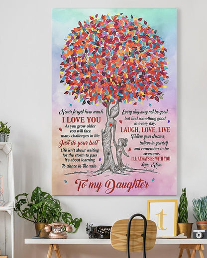 To My Daughter From Mom Canvas