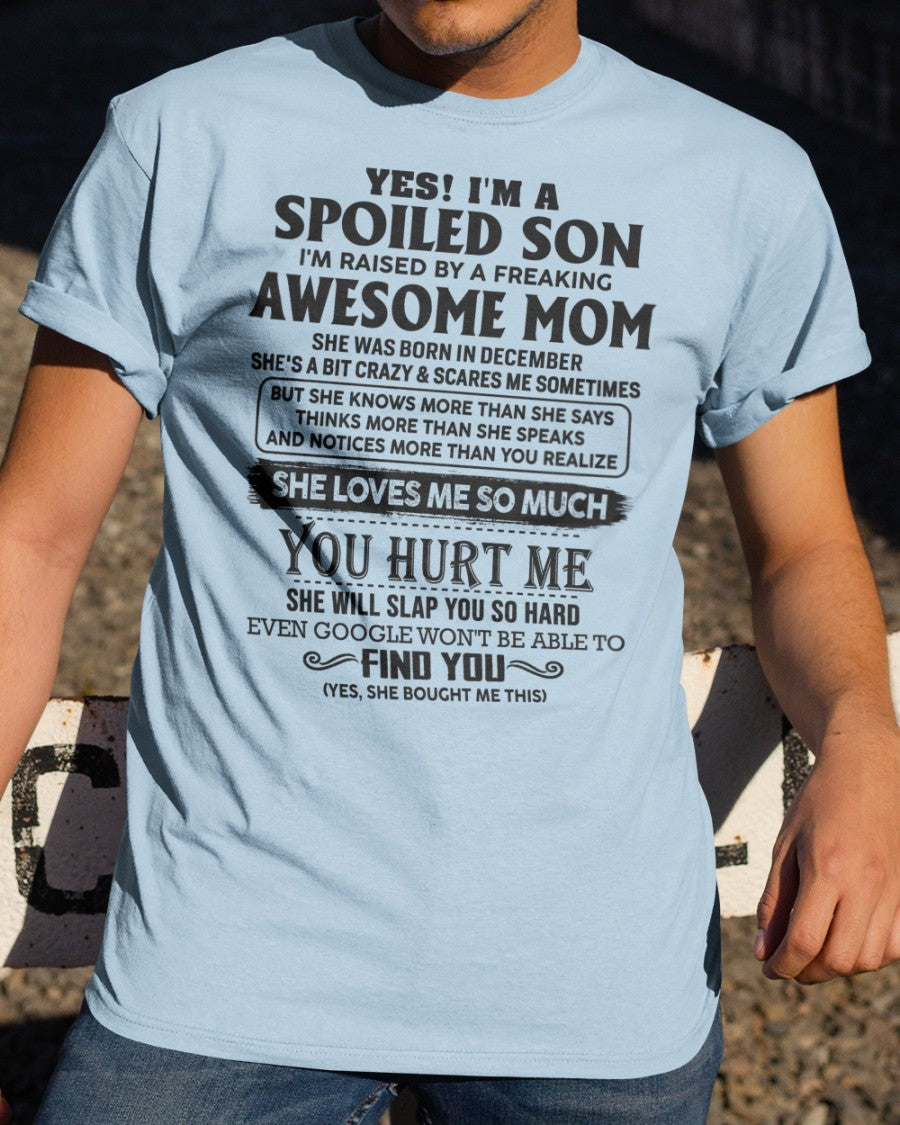 December - Awesome Mom - Perfect gift for your son (SKU-SPW-12)