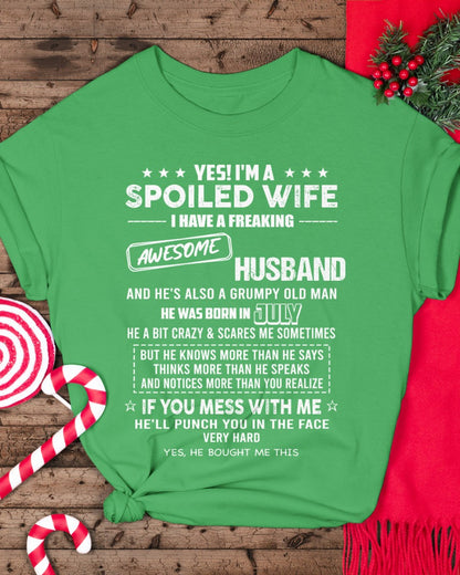 July - Spoiled Wife - Perfect gift for your wife (SKU26T-01116-07)
