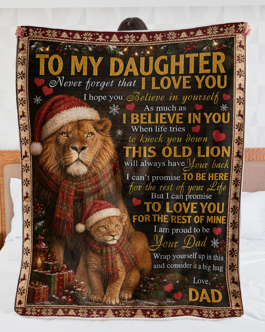 Merry Christmas Blanket Gift for Your Daughter From Dad - Noel (SKU2607-247)