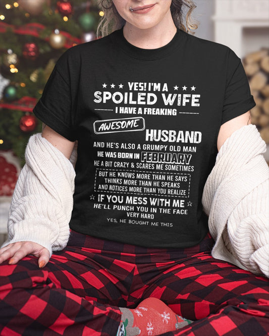 February - Spoiled Wife - Perfect gift for your wife (SKU26T-01116-02)