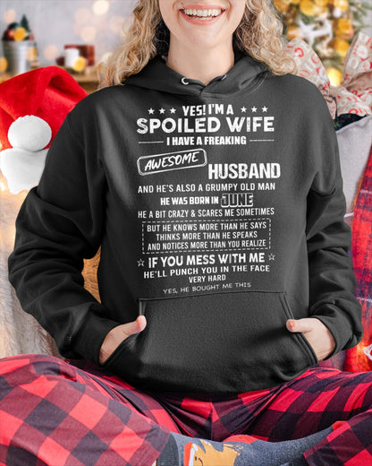 June - Spoiled Wife - Perfect gift for your wife (SKU26T-01116-06)