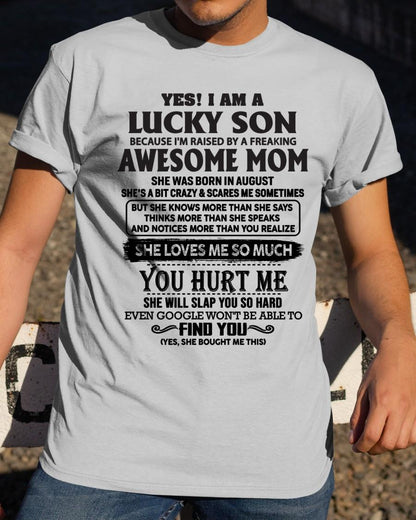 August - Yes! I'm A Lucky Son - Perfect gift for your son (SKU-LKW-08)