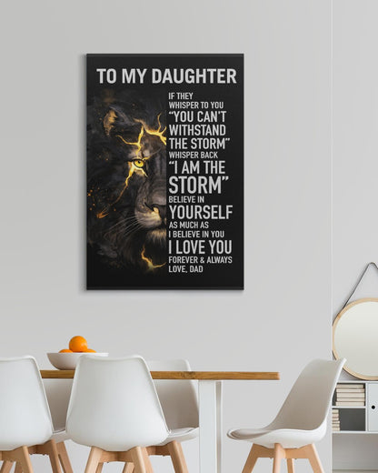 To My Daughter From Dad Canvas (SKU2604-109)