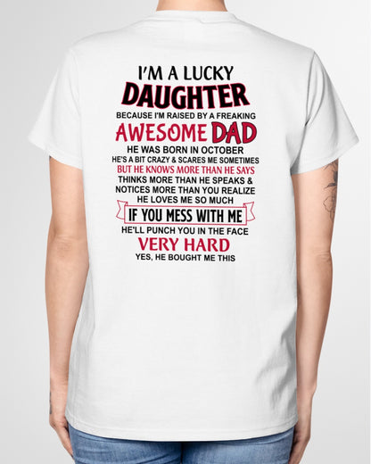 October - Awesome Dad - Perfect gift for your daughter (SKU2604-319-10)