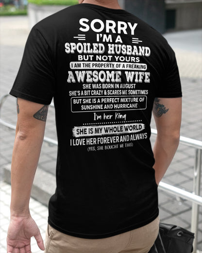 August - Awesome Wife - Perfect gift for your spoiled husband (SKU06-07-08)