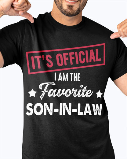 It's Official I'm The Favorite Son-In-Law T-Shirt (SKU-SIL03)