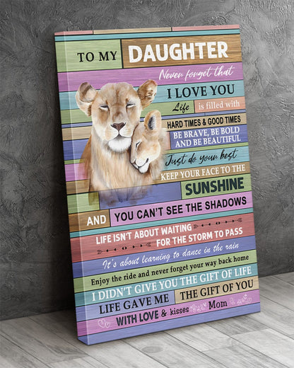 To My Daughter From Mom Canvas