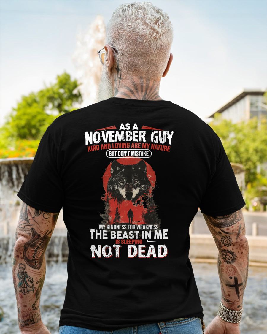 NOVEMBER - KIND AND LOVING ARE MY NATURE - BIRTHDAY T-SHIRT FOR MEN - NTTD11 (SKU26T-01-17-11)