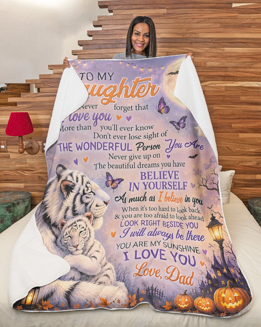 Halloween Blanket Gift for Your Daughter- From Dad (SKU2607-242)