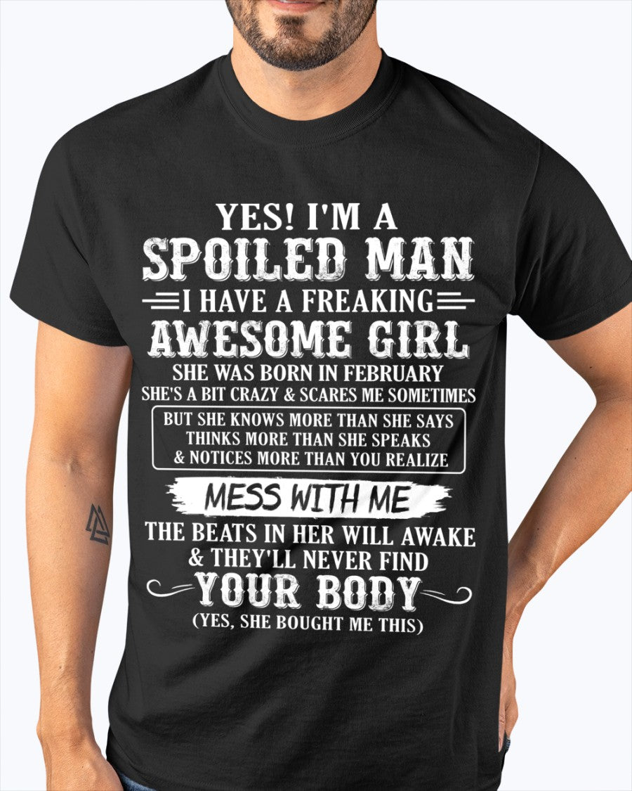 February - Awesome Girl - Perfect gift for your boyfriend, husband (SKU09-34-02)