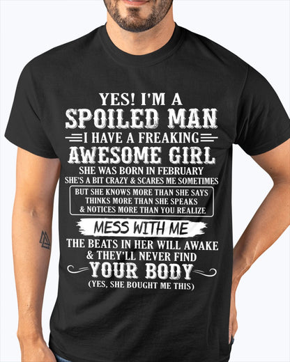 February - Awesome Girl - Perfect gift for your boyfriend, husband (SKU09-34-02)