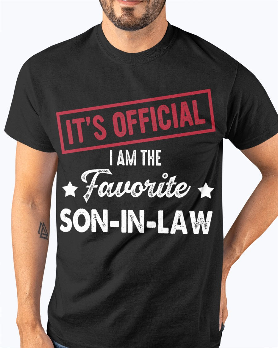 It's Official I'm The Favorite Son-In-Law T-Shirt (SKU-SIL03)
