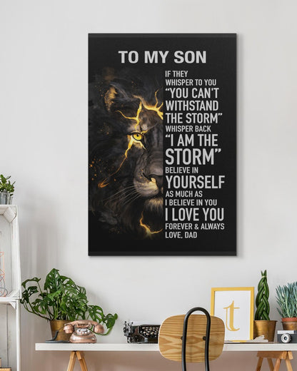 To My Son From Dad Canvas (SKU2604-68)