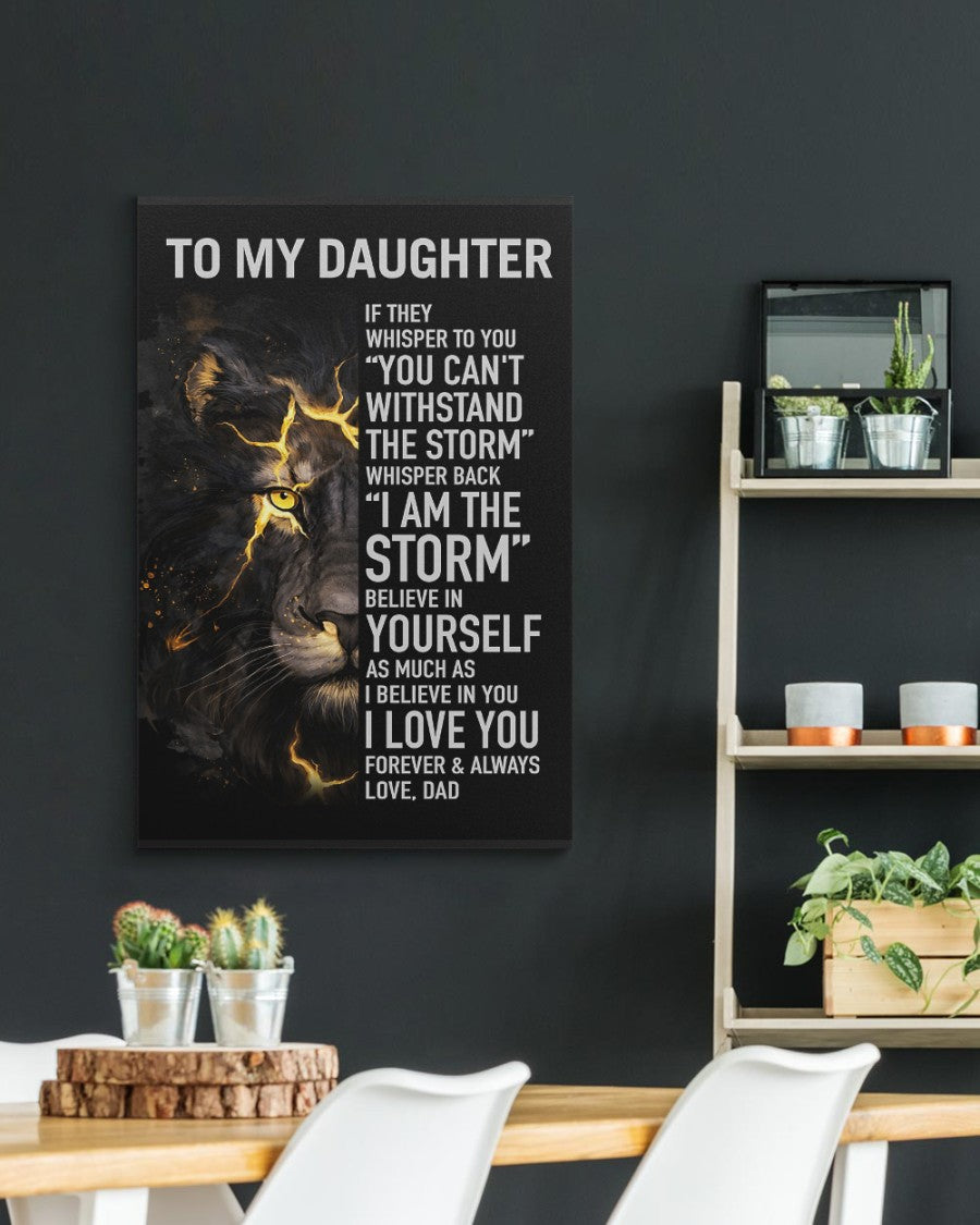 To My Daughter From Dad Canvas (SKU2604-109)