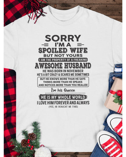 November - Awesome Husband - Perfect gift for your wife (SKU06-35-11)