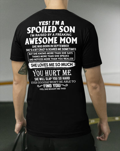September - Awesome mom - Perfect gift for your Spoiled Son (SKU2604-175-09)
