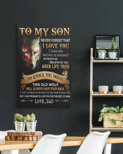 CANVAS FOR SON - BEST GIFT FROM DAD - TW07-00 (SKU2605-27)