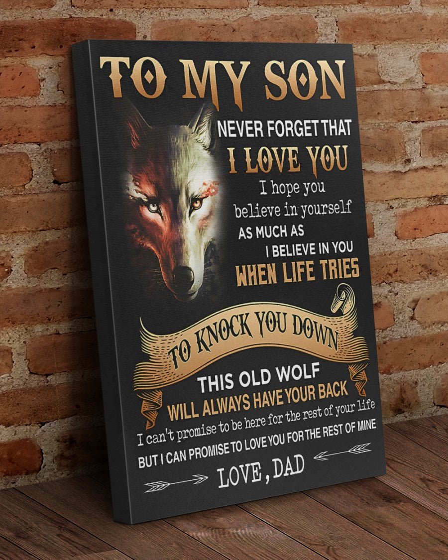 CANVAS FOR SON - BEST GIFT FROM DAD - TW07-00 (SKU2605-27)