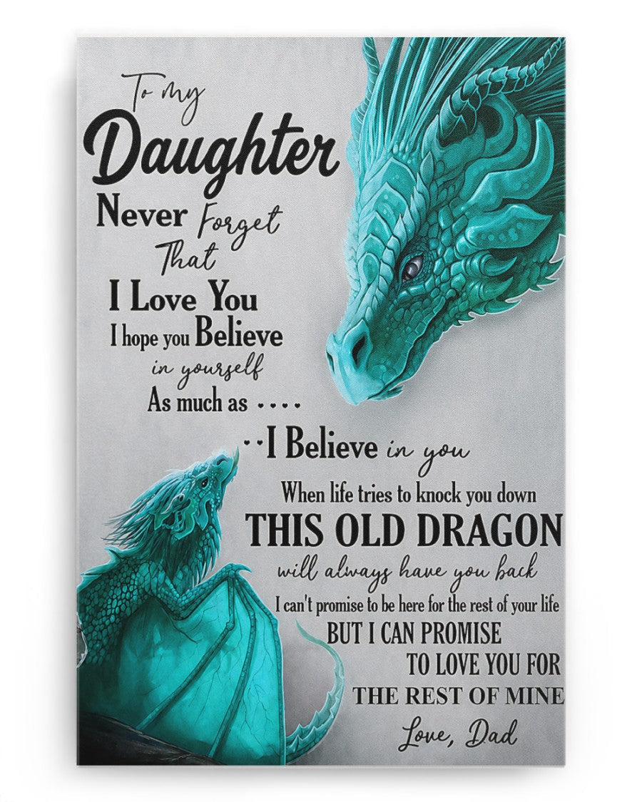 CANVAS FOR DAUGHTER - BEST GIFT FROM DAD - TW07-00 (SKU2605-181)