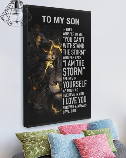 To My Son From Dad Canvas (SKU2604-68)