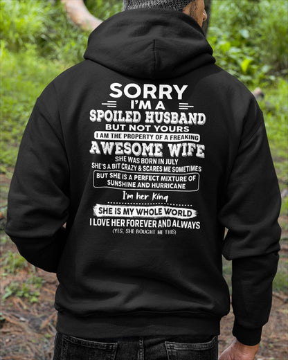 July - Awesome Wife - Perfect gift for your spoiled husband (SKU06-07-07)