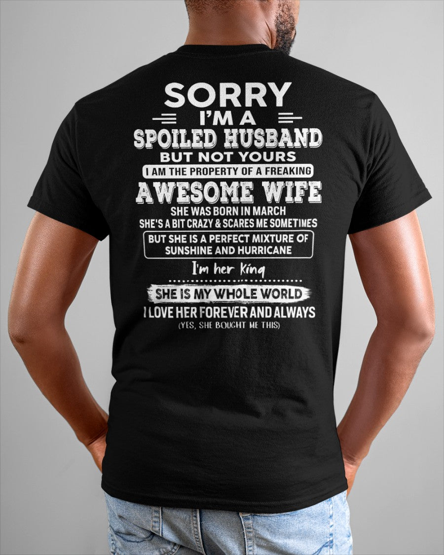 March - Awesome Wife - Perfect gift for your spoiled husband (SKU06-07-03)