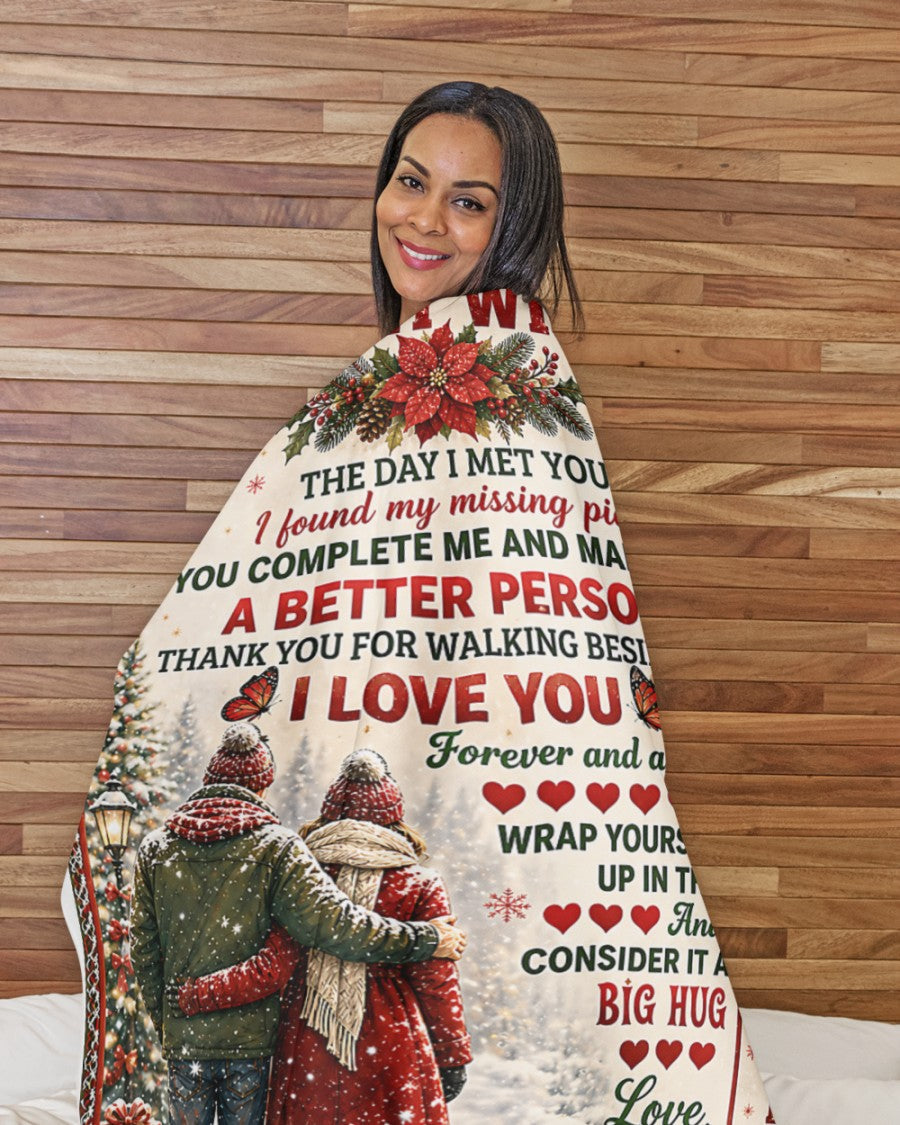 Merry Christmas Blanket Gift for Your Wife From Husband - Noel (SKU2607-245)