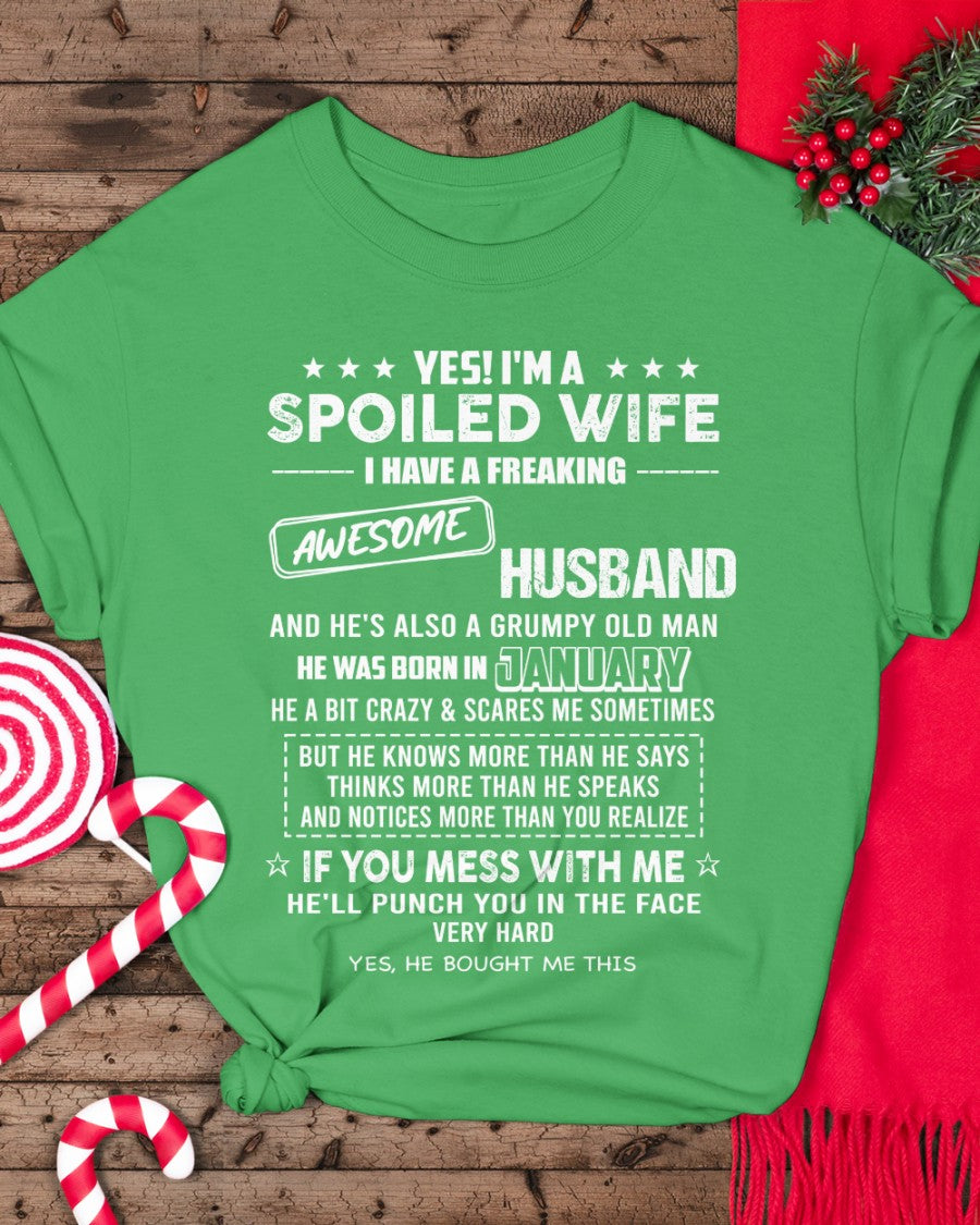 January - Spoiled Wife - Perfect gift for your wife (SKU26T-01116-01)