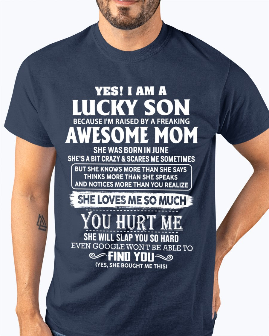 June - Awesome mom - Perfect gift for your Lucky Son (SKU10-100-06)