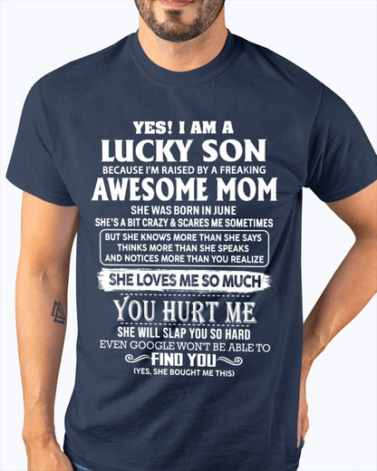 June - Awesome mom - Perfect gift for your Lucky Son (SKU10-100-06)