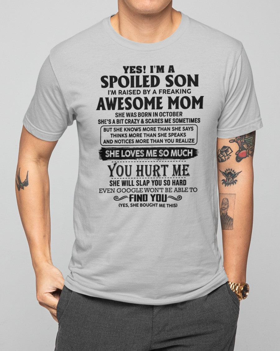 October - Awesome Mom - Perfect gift for your son (SKU-SPW-10)