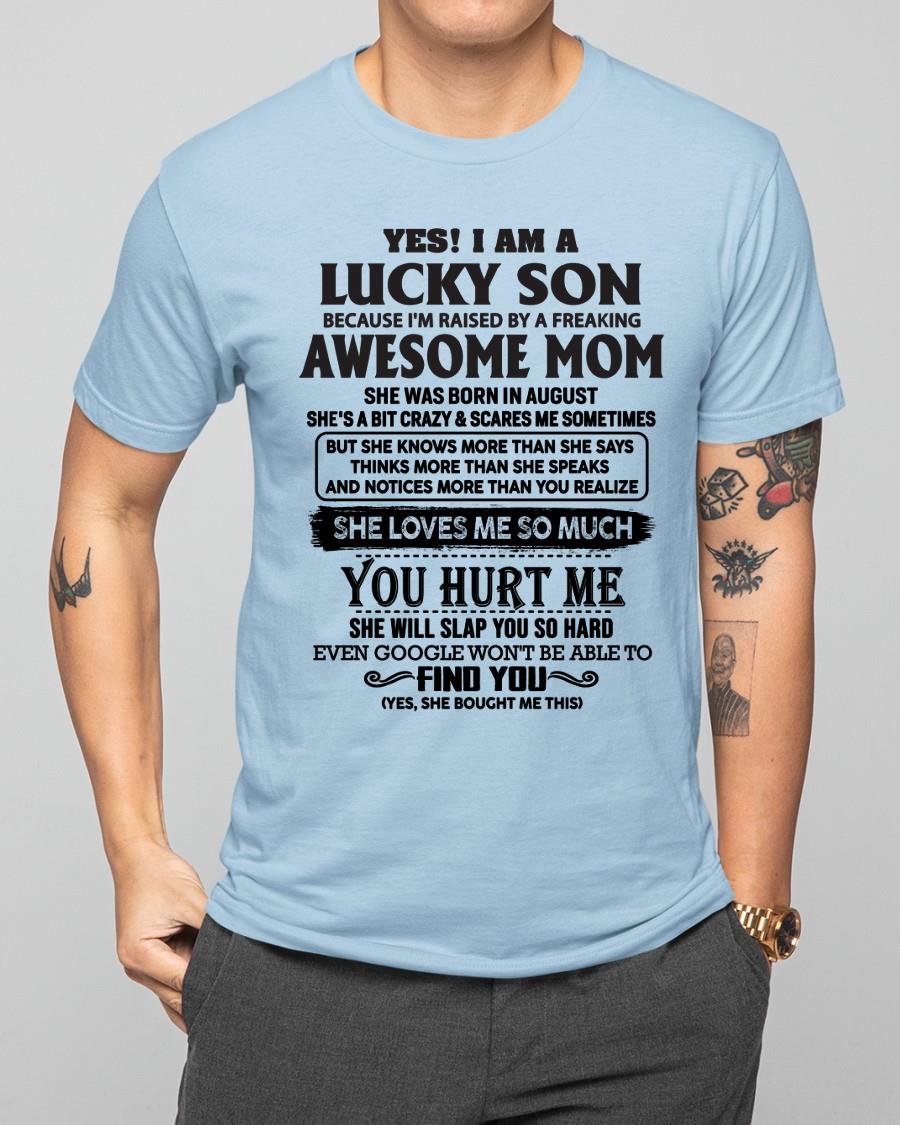 August - Yes! I'm A Lucky Son - Perfect gift for your son (SKU-LKW-08)