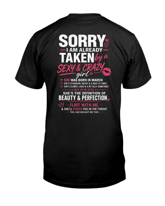 March - Sexy & Crazy Girl - Perfect gift for your boyfriend, husband (SKU2605-123-03)